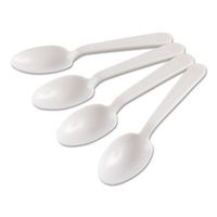 GENHYWS - Heavyweight Cutlery, Teaspoons, White, Plastic