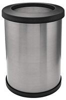12 gal. Round Silver Trash Can
