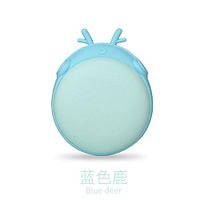 Cartoon Mini USB Hand Warmer Portable Plus Charging Treasure 2-in-1 Creative Hand Warmer-Blue Deer
