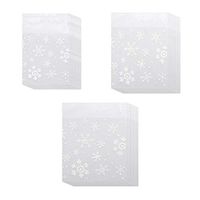 PH PandaHall 280pcs 3 Sizes Clear Cellophane Treat Bags Resealable Snowflake Cookie Bakery Candy Gift Bags Goodies Bags with Self Adhesive Seal for Party