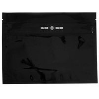 Caviar Locker HNP - Mylar Smell Proof Child Resistant Barrier Exit Bags - Resealable Zipper - 50 Bags (Black, Medium)