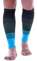 Doc Miller Premium Calf Compression Sleeve Dress Series 1 Pair 20-30mmHg Strong Calf Support Graduated Pressure Sports Running Recovery Shin Splints Varicose Veins (BlackGreenBlue, Small)