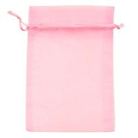 ATCG 100pcs 3x4 Inches Drawstring Organza Pouches Wedding Party Jewelry Favor Gift Candy Bags (LIGHT PINK)