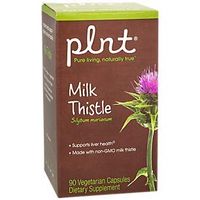plnt Milk Thistle NonGMO Organic FullSpectrum Milk Thistle Herb Standardized Milk Thistle Extract, Supports Overall Liver Health (90 Vegetarian Capsules)