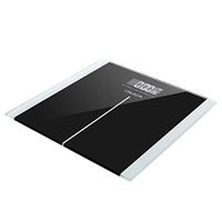 PEATAO Personal Scale, 180Kg Slim Waist Pattern Multi-Point Sensor Non-Slip Feet HD LCD Display Personal Scale Black [US Stock]
