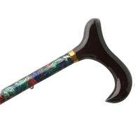 Adjustable Travel Folding Cane Slim Line with Derby Handle (Canterbury)