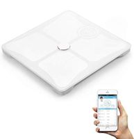 Yzpyd Wjq Bluetooth Body Fat Scale LED Display, Auto On/Off, Tempered Glass Surface for Body Fat, BMI, Muscle Mass, Water Weight, and Bone Mass and Calorie