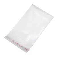 HOUSWEETY 200PCS Clear Resealable Self Adhesive Sealing Plastic Bags 6x11cm