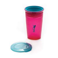 Juicy! Wow Cup, Translucent 360 Sippy Cup with Freshness Lid, Pink - 9 oz