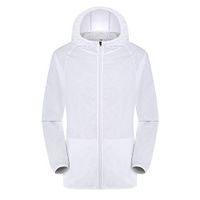 Amlaiworld Men Women Plus Size Tops Casual Jackets Windproof Ultra-Light Rainproof Windbreaker Top White