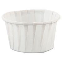 SOLO Cup Company Treated Paper Soufflé Portion Cups, 4 oz., White, 250/Bag - 20 sleeves of 250 cups. 5000 per case.