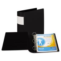 samsill DXL Heavy-Duty Locking D-Ring Binder With Label Holder, 3" Cap, Black