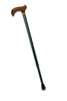 Men's Tartan Adjustable Cane. Blue & Green Plaid Aluminum Shaft. Solid Wood, Derby Handle. Unique!