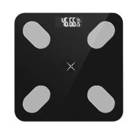 CGOLDENWALL Bluetooth Smart Body Fat Scale Digital Weight Scale with iOS & Android app Body Composition Analyzer Health Monitor for Body Weight Fat Water BMI BMR Muscle Mass (Black, Rechargeable Type)