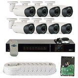 GW Security 8CH401HDSDI83T 8 Channel 1.3MP HD-SDI 720p Security Camera System with 12mm Varifocal Len HD Outdoor Cameras and 3TB Hard Drive (White)