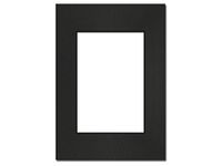 PA Framing, Photo Mat Board, 5 x 7 inches Frame for 3.5 x 5 inches Photo Art Size - Black Core/Black