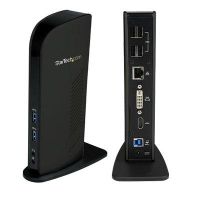 StarTech.com Universal USB 3.0 Laptop Docking Station - Dual Video HDMI DVI w/ Audio Ethernet - 6 x USB Ports - HDMI - Speakers - USB3SDOCKHD