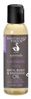 Bath Body & Massage Oil, Lavender 4 oz by Soothing Touch (Pack of 2)