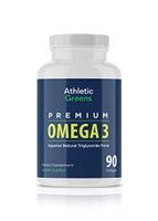 Athletic Greens Omega 3 Fish Oil - 1,300mg Per Serving - 672mg EPA and 448mg DHA Per Serving - 100% Sourced from Wild Caught Small Fish (90) (90 Count)