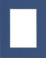 Pack of (5) 11x14 Acid Free White Core Picture Mats Cut for 8x10 Pictures in Royal Blue