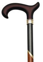 Soft Touch Cane Cherry Metallic Gold Brown Handle  -Affordable Gift! Item #DHAR-9786000