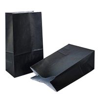 KEYYOOMY Small Paper Bags Black Party Goody Bags for Party (24 CT, 3.5 X 2.4 X 7.1 in)