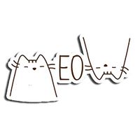 Meow Cats Sticker Kawaii Stickers Waterbottle Sticker Tumblr Stickers Laptop Stickers Vinyl Stickers