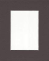 Pack of 5 11x14 Chocolate Brown Picture Mats with White Core for 8x10 Pictures