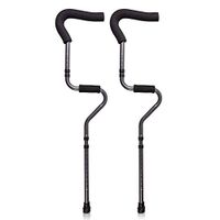 S-Shaped Two Cane Aluminum Folding Folding Telescopic Non-Slip Cane, Suitable for Travel and Storage