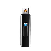 DAmeng Cigarettes Electric USB Battery Rechargeable Flameless Collectible Lighter USB Charging Plasma Flameless Lighter (Black)