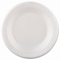 Dart 10PWQR 10.25 in White Laminated Foam Plate (Case of 500)