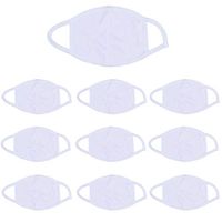 ForHe 10Pcs 3 Layer Cotton Reusable Earloop Mouth-muffle, Washable Dustproof for Outdoor Protection