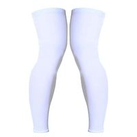 Baiyu 1 Pair Knee Leg Shin Long Sleeve Basketball Compression Guard Protector Gear Stretch Shin Sleeves Covers Antislip Injury Relief for Running Cycling Rugby Football Crossfit Various Colors- XL