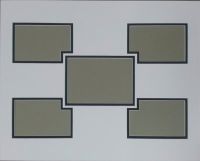 16x20 Collage White & Black Double Picture Mat, for 1 5x7 Picture and 4 4x6 Pictures