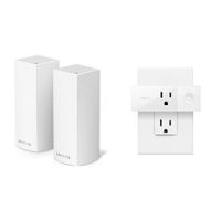 Linksys Velop Tri-band Whole Home WiFi Mesh Node, 2-Pack + Wemo Mini Smart Plug