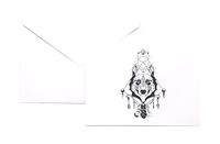 Wolf Head Stationery Note Card Set