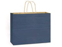 100% Recycled Kraft Tint Bags - Vogue Dark Blue 100% Recycled Kraft Bulk Shopping Bags 16x6x12" (250 Bags) - Wraps-BVTDB