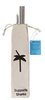 Reusable Stainless Steel Sand Straw 3 Pack Silver - 10% of Profit Supports A Different Sea Animal Shark