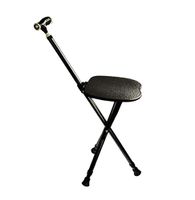 Adjustable Folding Walking Canes Seat Stick Massage Portable 350 lbs Capacity Retractable Lightweight LED Light Crutches Aluminum Aid for Elder Rest