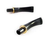 NEW Churchwarden Wooden Pipe "GOLDEN EAGLE" Decorated with Leather. Tobacco Pipe, Handcrafted Smoking Pipe of Pear Wood 13'', Designed for pipe smokers