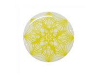 EMF Transformation Emblem Stickers - Small Buttons (3/4 inches) (Yellow on White)