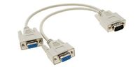 Importer520 For VGA Gold 1 Male to 2 Female Video Splitter Cable, White