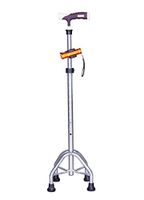 HANGERÂ Old Man's Crutches Telescopic Four-Footed Sticks Small Corners Anti-Skid Adjustment Ultra-Light Walking Walkers, Silver