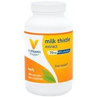 The Vitamin Shoppe Milk Thistle Extract 70mg Capsules, Silymarin Extract for Healthy Liver Support – Seed/Fruit Once Daily Complex for Detoxification Pathways, and Overall Liver Health (300 Capsules)