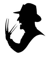 Legacy Innovations Freddy Krueger Black Decal Vinyl Sticker|Cars Trucks Vans Walls Laptop| Black |5.5 x 4.5 in|LLI673
