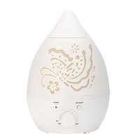Essential Oil Diffuser, Supersonic Wave Drop Style Aroma Essential Oil Night Light Humidifier Fragrance Diffuser, 7 LED Light Colors Changing for Home Office White [US STOCK]
