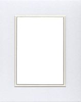 Pack of (2) 16x20 Double Acid Free White Core Picture Mats Cut for 11x14 Pictures in White and Cream