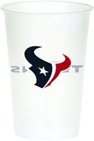 Creative Converting Officially Licensed NFL Printed Plastic Cups, 8-Count, 20-Ounce, Houston Texans