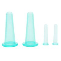 YouCY Silicone Cupping Face Set Silicone Facial Cupping Therapy Set Eye And Face Vacuum Massage Cup Kit Facial Cupping Set,Green