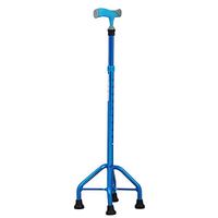 Qi Peng Crutches - Big Four-Angle Aluminum Cane Old Four-Legged Walking Stick Light Cane Telescopic Crutch